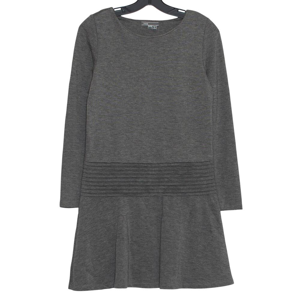 Vince Dress Minimalist Casual Scandi Effortless Monochrome Stretch Gray Size XL
